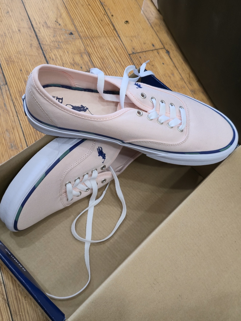 Ralph Lauren Navy and Yellow Polo Shoe Box